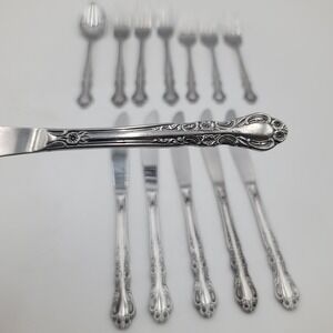 13pc Ekco Eterna Sandra Jeanne Stainless Flatware Japan Set Knives Forks Spoon